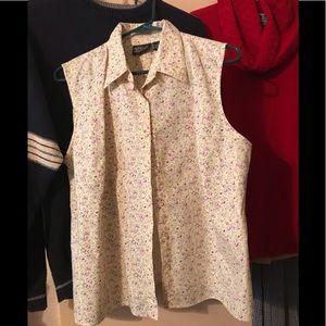 Rebecca Malone Sleeveless Blouse Sz L